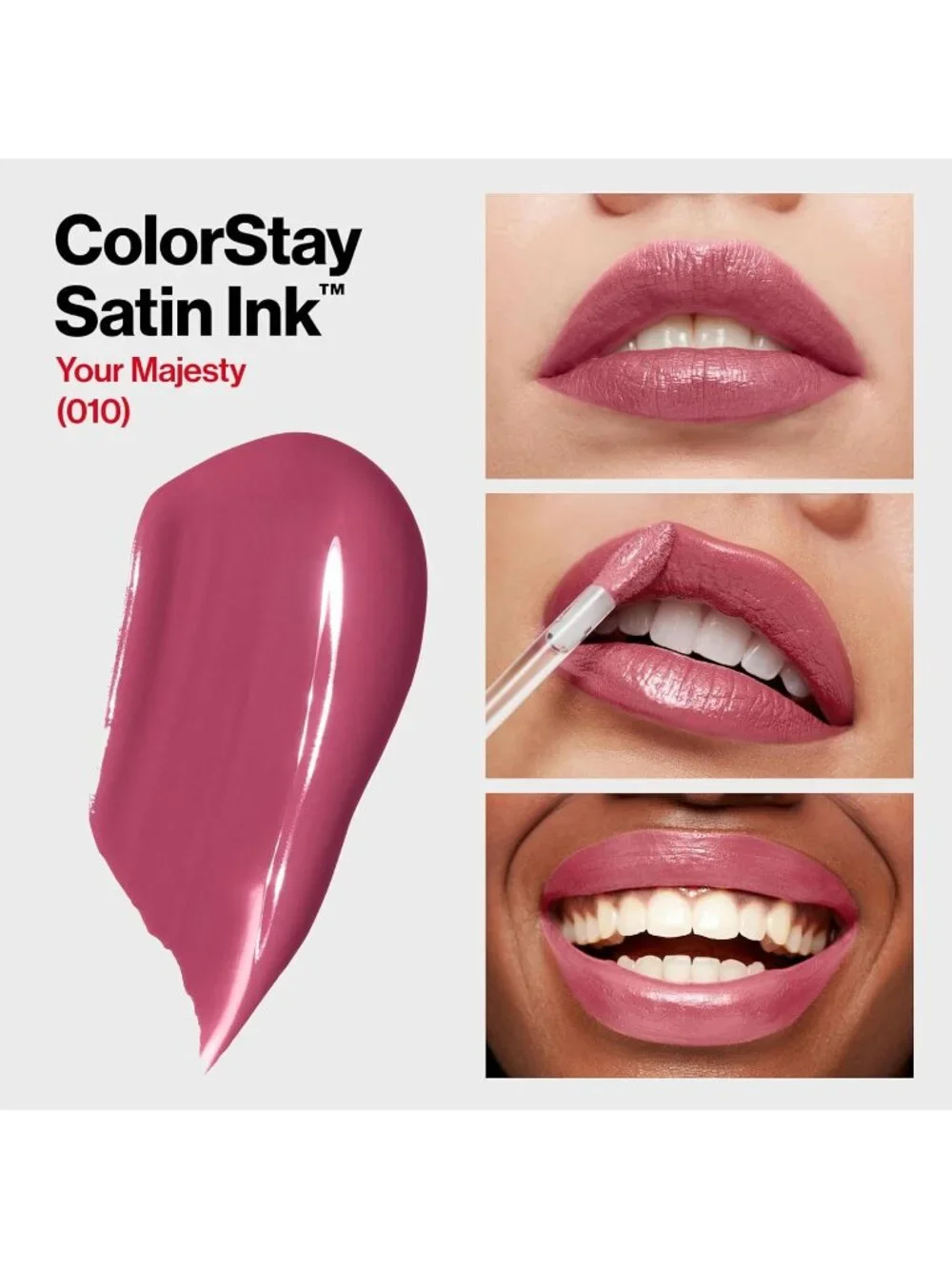 Revlon 010 Your Majesty Colorstay Satin Ink Longwear Hydrating Liquid Lipstick